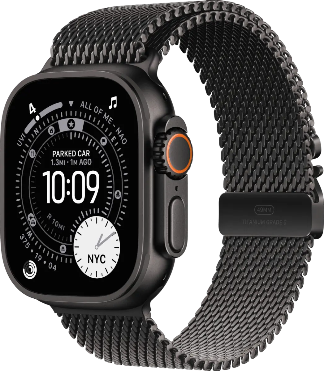 Apple Watch Ultra 3 GPS + Cellular 49mm Titanium Case with Milanese Loop Large