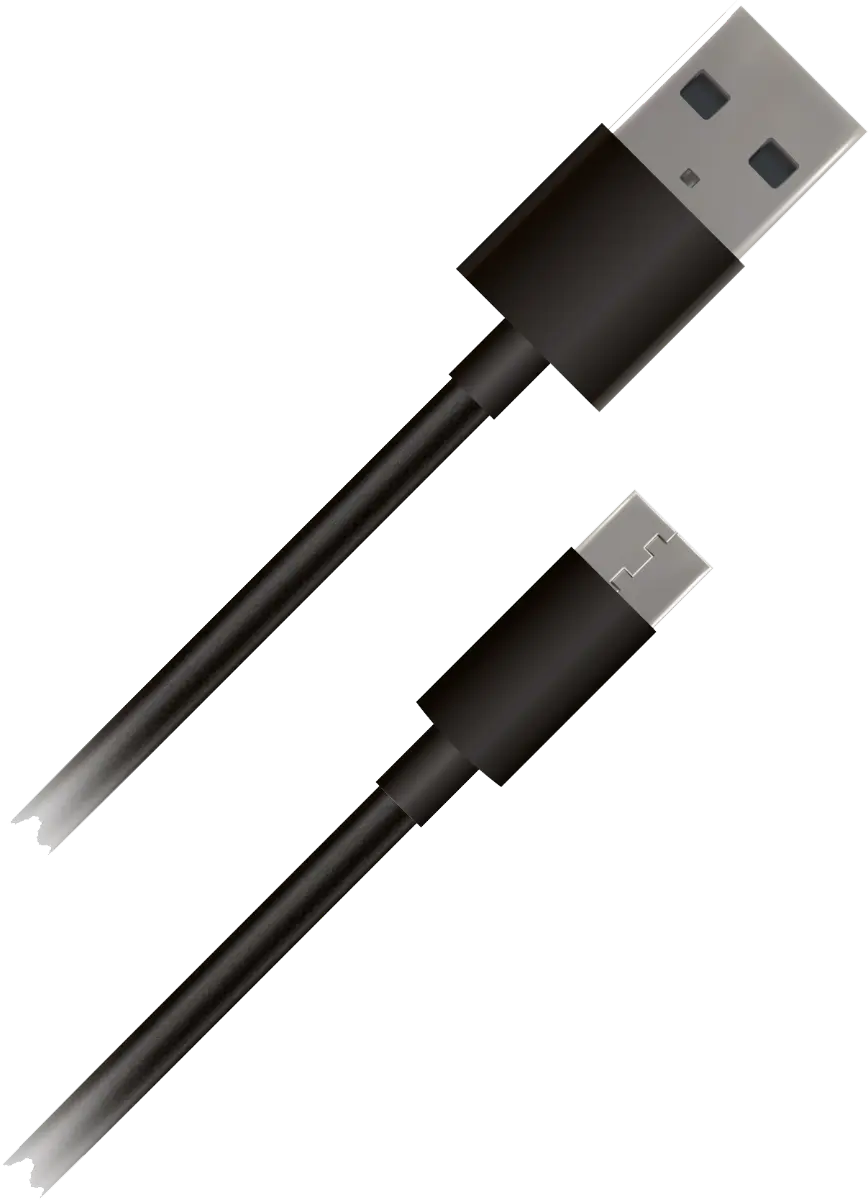 USB-A - USB-C laadimiskaabel + micro-USB adapter, must, NOVA