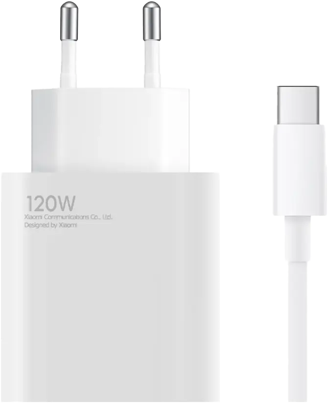 Xiaomi 120W HyperCharge adapter + kaabel USB-A/USB-C, valge
