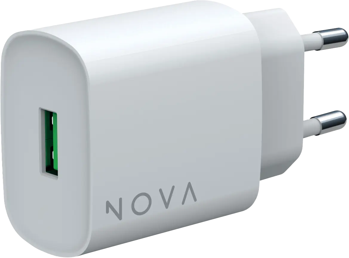 18W adapter USB-A, valge, NOVA
