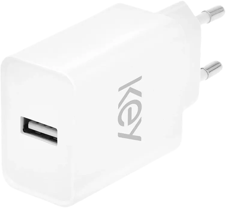 KEY POWER seinaadapter USB-A 2.4A, valge