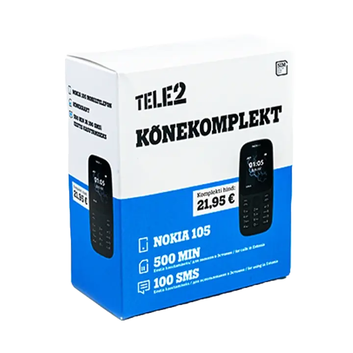 Tele2 kõnekomplekt Nokia 105 2019