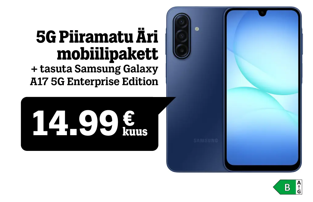 Piiratud_pakkumine_3 Piiratud pakkumine ärikliendile - 5G piiramatu äri mobiilipaketiga kingituseks Samsung Galaxy A17 5G EE